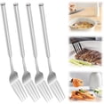 thumbnail image 1 of Uscallm Extra Long Fork Prank Extendable Fork For Grilling BBQ Baking Expandable Forks For Fruit Dessert Stainless Steel Dinner Forks Kitchen Gadget Home Outdoor Use, 1 of 2