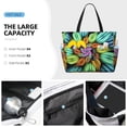 thumbnail image 2 of Wukai Hippie Style Print Zipper Bag,large Beach Tote Bag,Waterproof Sandproof Bag,Grocery and Picnic Tote Travel Bag, 2 of 5
