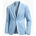 thumbnail image 5 of Jerdar Men's Linen Blazer Jacket Lapel Collar Two Button Single Breasted Solid Color Slim Fit Long Sleeve Spring Summer Casual Business Wedding Lightweight Breathable Sport Coat Top, 5 of 5