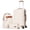 Beige, variant on CONCEPTEN 3-Piece Luggage Set, 20" Carry on Suitcase with Spinner Wheels, Lightweight ABS Hardshell Travel Luggage with TSA Lock, USB Backpack & Toiletry Bag,White