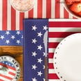 thumbnail image 5 of Watercolor Stripes and Stars 4th of July Placemats Set of 4, 12 x 18 Inch Patriotic Memorial Day Seasonal Holiday Table Mats for Dining Table Decoration, 5 of 6