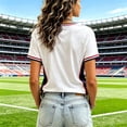 thumbnail image 3 of Fgvctg Mexico Soccer Jersey Vintage Mexico Eagle Soccer Print V Neck T Shirts for Women,Green White Red Flag Graphic Casual Short Sleeve Football Game Day Tee Complexion S, 3 of 4
