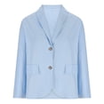 thumbnail image 3 of Gifts Usmixi Winter Womens Shirts Coats Suit Jackets for Women Casual Solid Plus Size Button Down Lapel Blazer Coats Fall Lightweight Comfy Cotton Linen Shirts Coats Tops, 3 of 5