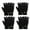 B-Black, variant on Lorrita Fingerless Gloves Warm Winter Gloves for Women Flip Knitted Gloves 4 Pack Black
