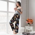 thumbnail image 4 of Uemuo Mushrooms and Autumn Leaves Pattern Women's Wide Leg Palazzo Lounge Pants with Pockets Light Weight Loose Comfy Casual Pajama Pants-XX-Large, 4 of 9