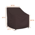 thumbnail image 2 of COVERS&ALL Outdoor Chair Cover, 12 Oz Waterproof UV & Weather Resistant Patio Furniture Sofa Cover for Outdoor Outside Seating Lawn Garden, with Air Vents & Drawstrings (36"W x 37"D x 36"H, Coffee), 2 of 7