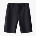 thumbnail image 2 of Cathalem Boys School Uniform Stretch Performance Shorts Black, 2 of 9
