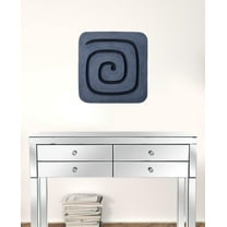 Home Roots Beddings 274758 Sandstone Fine Polished Square Wall Decor with Circles, Gray - 19 x 19 x 2 in.