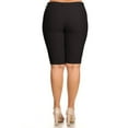 thumbnail image 3 of Women's Plus Size Casual Stretch Comfy Pockets Solid Bermuda Shorts Pants, 3 of 4