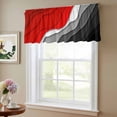 thumbnail image 6 of 2 Pack Abstract Beach Valance for Window Aesthetic Grey to Red Gradient Kitchen Valance Rod Pocket Short Curtain Topper Decorative Window Treatment for Living Room Bedroom 42"x18", 6 of 8