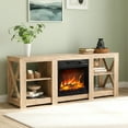 thumbnail image 3 of 58“ Inch Farmhouse TV Stand with 18" Electric Fireplace with Convertible colors, Entertainment Center with Storage Cabinetsfor TVs up to 70", Media Console for Living Room & Bedroom, 3 of 7