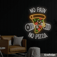 thumbnail image 3 of Craftnamesign No Pain No Pizza Neon Sign, Pizza Italian Restaurant Decor, 3 of 4