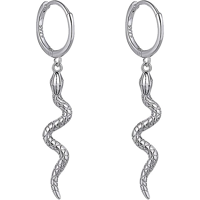 Pendientes de serpiente de aleación Pendientes de animales de estilo punk para mujeres Hombres Mujeres JFHHH pequeña