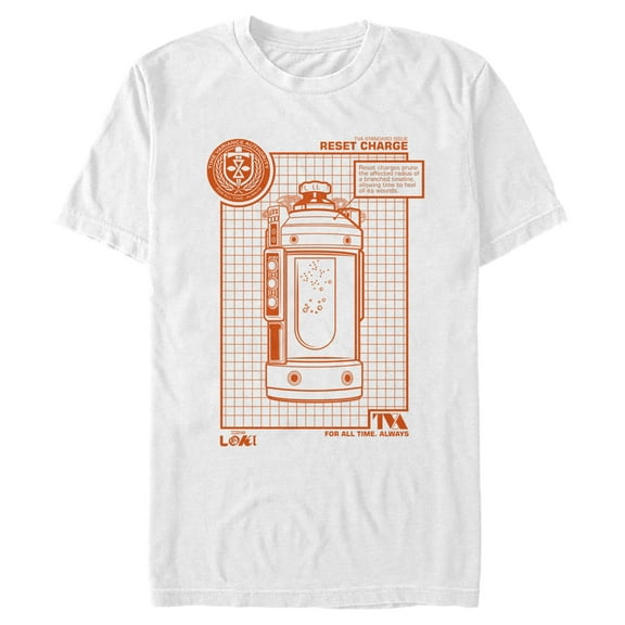 Men's Marvel Loki Reset Charge Graphic Tee White Medium