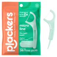 thumbnail image 1 of Hilos dentales con palillo Plackers Micro Line sabor menta, 36 unidades, 1 of 7