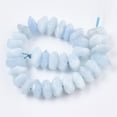 thumbnail image 2 of Natural Aquamarine Beads Strands Nuggets Faceted 9.5~11x6~7mm Hole: 1.2mm about 30~32pcs/strand 7.48 inch(19cm), 2 of 3