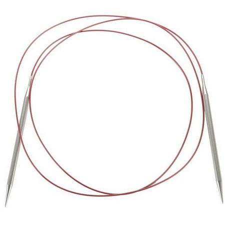 UPC: 0812208028324 | Red Lace Stainless Steel Circular Knitting Needles 60 -Size 11/8mm