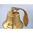 thumbnail image 4 of Hampton Nautical 3xglass-101 Brass Plated Hanging Harbor Bell 4" Nautical Home Decoration, 4 inch, 4 of 5