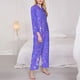 thumbnail image 3 of Fotbe Purple Glitter Conjunto de Pijama de Manga Larga para Mujer con Estampado, Ropa de Dormir de 2 Piezas, Conjunto de Casa Suave y Cómodo con Bolsillos-X-Large, 3 of 7