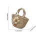 thumbnail image 3 of Bolso de mano tejido casual para mujer, de gran capacidad, tote de poliéster multicolor para uso diario, desplazamientos y regalos., 3 of 6