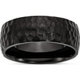 thumbnail image 1 of Titanium Brushed And Polished Hammered Black Ip-Plated 8mm Band (Size 11) Made In China tb385-11, 1 of 5