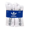 thumbnail image 2 of Adidas Men's Athletic Sport Moisture Wicking Cushioned Crew Socks 6 Pack, White/Grey, (Shoe Size 6-12), 2 of 3