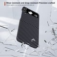 thumbnail image 4 of Aramid Fiber Case for Samsung Galaxy Z Flip 4 Case Aramid Fiber Thin Fit Slim Minimalist 6 FT Military Grade Drop Protection Case with Wireless Charging, Black, 4 of 6