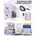 thumbnail image 5 of Airback Travel Backpack with Vacuum Seal Compression, Vacpack Backpack for Travel with Air Pump, Personal Item Carry on Bag Airlines Approved, Water Resistant Airbag Vacuum Backpack College Daypack, 5 of 7
