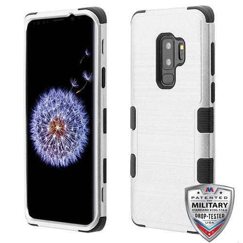 For Samsung S9 Plus TUFF Hybrid Phone Protector Case Cover Case (Silver/Black) Walmart.com