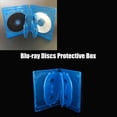 thumbnail image 4 of 4X Caja de Almacenamiento de CD Paquete de 10 Piezas Caja de CD Almacenamiento de CD de Plástico de Doble Cara Caja de CD para Automóvil Caja de DVD Engrosada,Azul, 4 of 6