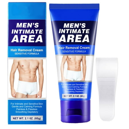 Male-Intimate Area Hair Removal-Cream - Gentle And Non Irritating Hair Removal-Cream For Private Areas - Armpit And Leg Hair - 2.1Oz