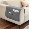 thumbnail image 1 of 35×19 in Sofa Arm Rest Organizer Sofa Armrest Organizer with 6 Pockets Waterproof Armrest Caddy Organizer Reusable Sofa Storage Caddy Washable Armchair Storage Holder for Tablet Magazine, 1 of 10