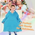 thumbnail image 6 of Kids Oversized Blanket Sweatshirt,Sherpa Hoodie,Super Soft Warm Comfortable Giant Pullover with Large Front Pocket for Boys Girls, 6 of 7
