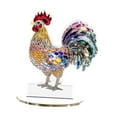 thumbnail image 3 of Fancyes 2D Colorful Chicken Decor Acrylic Desktop Plaque Creative Collectible Crafts Ornament Tabletop Sign for Bookshelf Centerpiece Style A, 3 of 7