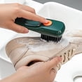 thumbnail image 2 of Cepillos de zapatos multifuncionales con dispensador de jabón, cepillo de cerdas suaves de mango largo, limpiador para lavandería doméstica, suministros de limpieza, 2 of 4