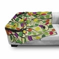 thumbnail image 3 of Birds Soft Flannel Fleece Throw Blanket, Cheerful Happy Birds Singing on Lively Tree Branches with Colorful Spring Leaves, Cozy Plush for Indoor and Outdoor Use, 70" x 90", Multicolor, by Ambesonne, 3 of 6