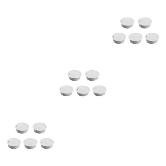 Goriertaly 5x Removable Cable Hole Cover For Computer Desk Tidy And Cable-Free Environment white 60mm 3Set