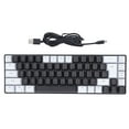 thumbnail image 2 of Clavier de Jeu à Membrane, Clavier d'Ordinateur Rétroéclairé RVB à 68 Touches, Clavier Filaire USB à Couleurs Contrastantes avec Touches Multimédias, pour Système Win Bureau Famille, 2 of 7