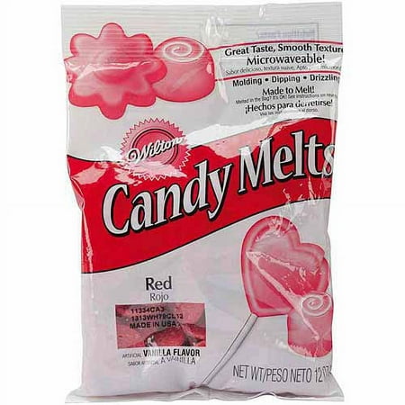 Wilton Candy Melts Creamy Wafers for Molding and Dipping,12 oz., Red