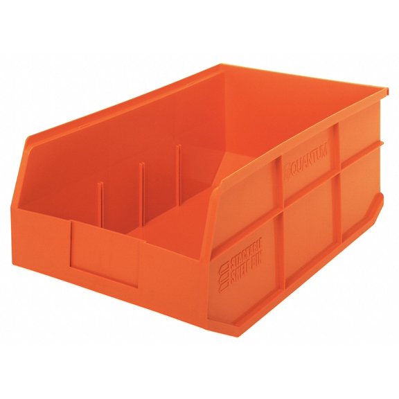 Quantum Storage Systems Shelf Bin, Orange, 7"H x 18"L x 11"W, 1EA SSB465OR