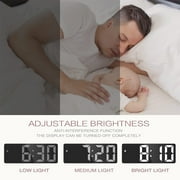 Smart Digital Alarm Clocks for Bedrooms, Led Screen, Snooze, Dimmable, 12/24Hr