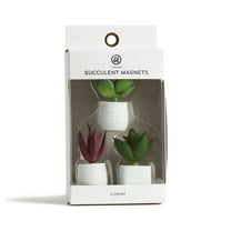 U Brands Terracotta Succulent Magnets, 3 Count, 3377U
