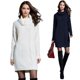 thumbnail image 2 of 2023 nuevo otoño e invierno europeo y americano de talla grande vestido suéter de mujer suéter largo de cuello alto para mujer, 2 of 3