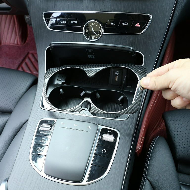 Décoration intérieure,Accessoires de voiture pour Mercedes Benz classe C  W205 15 20 E GLC W213 X243 16 20 ABS - Type Silver