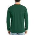 thumbnail image 5 of Dresfit Big and Tall Shirts Men Long Sleeve Thermal Tops 2025 Slim Fit Solid Color Crew Neck Athletic Shirt Fall Lightweight Knit Button Pullover Tops Army Green L, 5 of 7