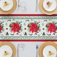 thumbnail image 4 of Christmas Table Runner Holiday Dining Decor Polyester Tabletop Decoration for Kitchen Island Sideboard Festive Table Setting(Red,A), 4 of 6
