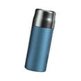 thumbnail image 4 of Tapa de botella de agua aislada, taza de salud con tapa, taza de té con textura martillada elegante, artículos para beber para gimnasio, coche, padre, azul, 4 of 8
