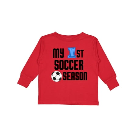 

Inktastic My 1st Soccer Season Gift Toddler Boy Girl Long Sleeve T-Shirt