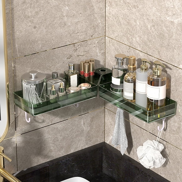 onlyliua Promoción de Temporada Estante de Almacenamiento de Esquina, Baño, Baño, Clasificación de Mesa, Tocador, Colgante de Pared, Caja de Almacenamiento de Cosméticos Sin Perforaciones