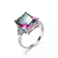 thumbnail image 5 of QQTDFG Women's 925 Silver Filled Gorgeous Square Cubic Zirconia Engagement Ring Jewelry-#1-10, 5 of 7